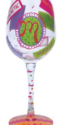 Lolita Love My Letter Wine Glass, Initial M Lolita Love My Letter Wine Glass, Initial M