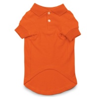 Casual Canine Cotton 16-Inch Basic Polo Dog Shirt, Medium, Orange Casual Canine Cotton 16-Inch Basic Polo Dog Shirt, Medium, Orange