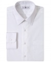 Secure solid style and a classic look with this dress shirt from Bill Blass.