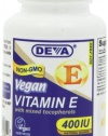 Deva Vegan Vitamins Natural Vitamin E 400iu with Mixed Tocopherols, 90-Count