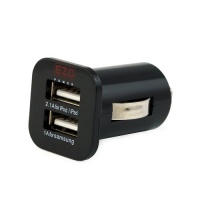EZOPower High Output Dual USB Car Charger Adapter - Black EZOPower High Output Dual USB Car Charger Adapter - Black
