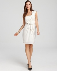 BCBGMAXAZRIA Dress - Bow Front One Shoulder BCBGMAXAZRIA Dress - Bow Front One Shoulder