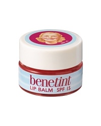 Pop this ruby gem in your bag for soft rosy lips anytime, anywhere. The new formula has more ruby, more shine & SPF 15! Created from our legendary benetint, this blend of Vitamin E, sunscreen & light rose-petal fragrance protects & delicately tints lips. Apply balm to lips with a brush or fingertips as needed. Warning: Avoid contact with the eyes. For external use only. Keep out of reach of children. Discontinue use if signs of irritation or rash appear. Pop this ruby gem in your bag for soft rosy lips anytime, anywhere. The new formula has more ruby, more shine & SPF 15! Created from our legendary benetint, this blend of Vitamin E, sunscreen & light rose-petal fragrance protects & delicately tints lips. Apply balm to lips with a brush or fingertips as needed. Warning: Avoid contact with the eyes. For external use only. Keep out of reach of children. Discontinue use if signs of irritation or rash appear.