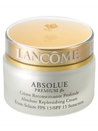 Fight visible effects of age and hormonal changes. Absolue Premium Bx SPF 15 Cream revolutionizes skin replenishment by combining two advanced discoveries in one luxuriously rich cream: Pro-Xylane, a patented scientific breakthrough, an exceptional and precise molecule, restores essential moisture deep in the structure of skin's surface. Skin regains youthful substance, firmness, and radiance-as if signs of aging are visibly repaired.