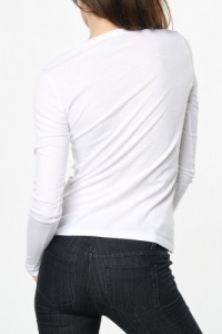 Ralph Lauren Womens White Long-Sleeve T-Shirt In Large Ralph Lauren Womens White Long-Sleeve T-Shirt In Large