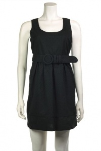 Juicy Couture Women's Belted Dot Print Soft Woven Cotton Dress, Black, 10 Juicy Couture Women's Belted Dot Print Soft Woven Cotton Dress, Black, 10