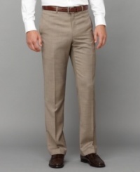 Clean lines and a flat front construction make these comfortable Tommy Hilfiger dress pants a must-have addition to your tailored wardrobe. Clean lines and a flat front construction make these comfortable Tommy Hilfiger dress pants a must-have addition to your tailored wardrobe.