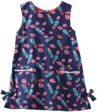 Lilly Pulitzer Girls 7-16 Little Lilly Classic Shift Dress, Bright Navy Gimme Kiss, 7