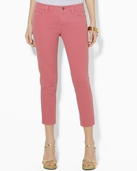 An essential cropped denim jean features a slim, straight leg and a hint of stretch for a versatile, modern look. An essential cropped denim jean features a slim, straight leg and a hint of stretch for a versatile, modern look.