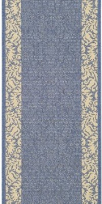 Safavieh CY2727-3103-210 Courtyard Collection 2-Feet 4-Inch by 9-Feet 11-Inch Indoor/ Outdoor Area Runner, Blue and Natural Safavieh CY2727-3103-210 Courtyard Collection 2-Feet 4-Inch by 9-Feet 11-Inch Indoor/ Outdoor Area Runner, Blue and Natural