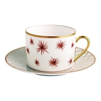 From Bernardaud, jewel-like shapes inspired by the 1940's and an exuberant design imbue this dinnerware pattern with a baroque and precious quality. Etoiles's bold styling offers a new interior aesthetic full of whimsy. From Bernardaud, jewel-like shapes inspired by the 1940's and an exuberant design imbue this dinnerware pattern with a baroque and precious quality. Etoiles's bold styling offers a new interior aesthetic full of whimsy.