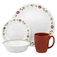 Corelle Contours Spring Pink 16-Piece Dinnerware Set, Service for 4 Corelle Contours Spring Pink 16-Piece Dinnerware Set, Service for 4