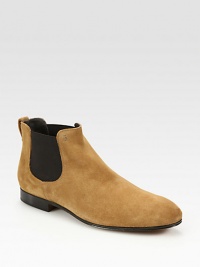 EXCLUSIVELY AT SAKS. Smooth suede crafted in a classic ankle boot style with elastic sides for a comfortable, tailored fit.Suede upperLeather liningLeather soleMade in Italy EXCLUSIVELY AT SAKS. Smooth suede crafted in a classic ankle boot style with elastic sides for a comfortable, tailored fit.Suede upperLeather liningLeather soleMade in Italy