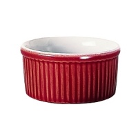 Absorbing, retaining, and transferring heat efficiently, this Emile Henry clay ramekin is ideal for preparing individual dishes like pot pie or creme brulee. Safe for use in the freezer, oven, microwave, and dishwasher. Set of four. Measures 3-1/2 x 2.