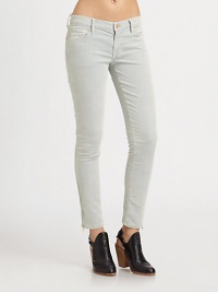 With a pebble-washed look and intensely soft finish, these casual-cool skinnies finish the look with a comfy rise and slim-fitting silhouette that hits just below the ankle. THE FITRise, about 7½Inseam, about 28THE DETAILSZip flyFive-pocket style98% cotton/2% spandexMachine washMade in USA of imported fabricModel shown is 5'9 (175cm) wearing US size 0. With a pebble-washed look and intensely soft finish, these casual-cool skinnies finish the look with a comfy rise and slim-fitting silhouette that hits just below the ankle. THE FITRise, about 7½Inseam, about 28THE DETAILSZip flyFive-pocket style98% cotton/2% spandexMachine washMade in USA of imported fabricModel shown is 5'9 (175cm) wearing US size 0.