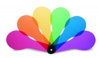 Color Paddles, 6 Transparent Colors; 18 Piece Set; no. LER0352 Color Paddles, 6 Transparent Colors; 18 Piece Set; no. LER0352