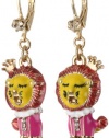 Betsey Johnson A Day at the Zoo Lion Drop Earrings