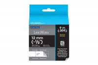 Epson LabelWorks Standard LC Tape Cartridge ~1/2-Inch White on Black (LC-4BWV9)