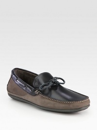 Multicolored spectator boat shoe exudes casual refinement with a rubber sole for maximum comfort and support.Leather/suede upperLeather liningPadded insoleRubber soleMade in ItalyOUR FIT MODEL RECOMMENDS ordering true size. Multicolored spectator boat shoe exudes casual refinement with a rubber sole for maximum comfort and support.Leather/suede upperLeather liningPadded insoleRubber soleMade in ItalyOUR FIT MODEL RECOMMENDS ordering true size.