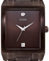 Guess Watch, Men's Diamond Accent Brown Ion-plated Stainless Steel Bracelet U0102G1