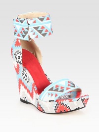 Secured by a wide Velcro® strap, a vibrant tribal print defines this soft linen design. Self-covered wedge, 4½ (115mm)Covered platform, 1 (25mm)Compares to a 3½ heel (90mm)Printed linen upperLeather lining and solePadded insoleImportedOUR FIT MODEL RECOMMENDS ordering true size. Secured by a wide Velcro® strap, a vibrant tribal print defines this soft linen design. Self-covered wedge, 4½ (115mm)Covered platform, 1 (25mm)Compares to a 3½ heel (90mm)Printed linen upperLeather lining and solePadded insoleImportedOUR FIT MODEL RECOMMENDS ordering true size.