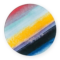 Colorful brushstrokes create rays of cheer on this glass charger in true DVF fashion. Colorful brushstrokes create rays of cheer on this glass charger in true DVF fashion.