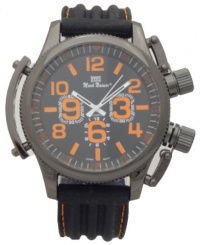 Mark Naimer Chronograph -style Look XL Black Case Black & Orange Dial Men's watch Black Rubber Band Mark Naimer Chronograph -style Look XL Black Case Black & Orange Dial Men's watch Black Rubber Band