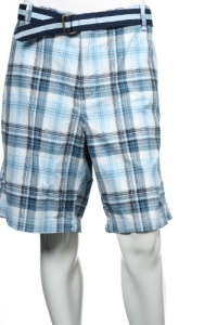 Club Room Plaids (Small) Blue/White Flat Front Walking Shorts Club Room Plaids (Small) Blue/White Flat Front Walking Shorts