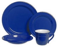 Emile Henry Provencal Azure Blue 16-Piece Dinnerware Set, Service for 4 Emile Henry Provencal Azure Blue 16-Piece Dinnerware Set, Service for 4