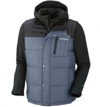 Columbia Men's Adjust Your Altitude 3-in-1 Interchange Jacket Coat-Black Columbia Men's Adjust Your Altitude 3-in-1 Interchange Jacket Coat-Black