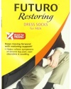 Futuro Restoring Dress Socks for Men, Black, Extra Large, Firm (20-30 mm/Hg)