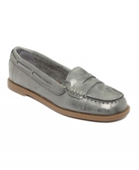 Modern makeover. Rocket Dog brings metallic tones to its classically styled Senona slip-ons for a fashion update. Modern makeover. Rocket Dog brings metallic tones to its classically styled Senona slip-ons for a fashion update.