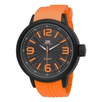 U.S. Polo Assn. Men's US9053 Black Dial Orange Rubber Strap Watch U.S. Polo Assn. Men's US9053 Black Dial Orange Rubber Strap Watch