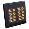 Pyle Home PHI71B Combination Audio Video Wall Plate (Black)