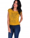 Chaser Womens Family Dog -Frankenstein Muscle Tee - Mustard - Medium