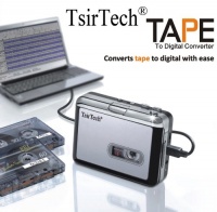 TsirTech® Audio USB Portable Cassette Tape-to-MP3 Player Adapter with USB Cable and Software Cd Also Features Auto Reverse - MAC Compatible TsirTech® Audio USB Portable Cassette Tape-to-MP3 Player Adapter with USB Cable and Software Cd Also Features Auto Reverse - MAC Compatible