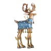 Comet streaks through the sky in his blue starry night coat and winged gold-leafed boots, pulling the sleigh with his Dash Away Reindeer friends.