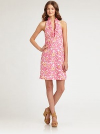 Style is in full bloom this season, thanks to this cotton halter dress featuring a signature Lily Pulitzer print and pretty ruffles along the neckline.Halter ties at neckRuffles along necklineAllover printConcealed back zipperAbout 19 from natural waistCottonHand washImported Model shown is 5'10 (177cm) wearing US size 4. Style is in full bloom this season, thanks to this cotton halter dress featuring a signature Lily Pulitzer print and pretty ruffles along the neckline.Halter ties at neckRuffles along necklineAllover printConcealed back zipperAbout 19 from natural waistCottonHand washImported Model shown is 5'10 (177cm) wearing US size 4.