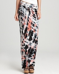 A tie-dye print infuses this Generation Love skirt with hyper-cool style. A tie-dye print infuses this Generation Love skirt with hyper-cool style.
