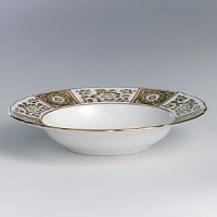 Royal Crown Derby has produced only the finest English bone china for over 250 years. Derby Panel Green is adorned with intricate green and gold floral designs that feel fresh, rich, and timeless. Royal Crown Derby has produced only the finest English bone china for over 250 years. Derby Panel Green is adorned with intricate green and gold floral designs that feel fresh, rich, and timeless.