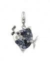 Effy Jewlery Balissima Splash Blue Sapphire & Diamond Fish Charm