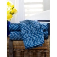 Ralph Lauren Indigo Modern Herringbone Queen Flat Sheet Ralph Lauren Indigo Modern Herringbone Queen Flat Sheet