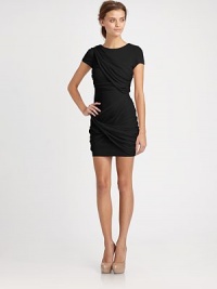 Sumptuous silk wraps snugly around the frame in a sleek sheath for instant body-con chic.Jewel necklineShort sleevesFittedAbout 18 from natural waist80% acetate/20% polyamideDry cleanImportedModel shown is 5'10 (177cm) wearing US size Small. Sumptuous silk wraps snugly around the frame in a sleek sheath for instant body-con chic.Jewel necklineShort sleevesFittedAbout 18 from natural waist80% acetate/20% polyamideDry cleanImportedModel shown is 5'10 (177cm) wearing US size Small.
