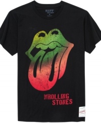 Rock out with this Rolling Stones t-shirt featuring the bands iconic tongue graphic. Rock out with this Rolling Stones t-shirt featuring the bands iconic tongue graphic.