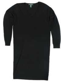 Ralph Lauren Women's Long-Sleeve Merino Wool Sweater Dress (Black) (Medium) Ralph Lauren Women's Long-Sleeve Merino Wool Sweater Dress (Black) (Medium)