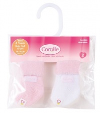 Corolle Doll Clothes: 14 White and Pink Socks Corolle Doll Clothes: 14 White and Pink Socks