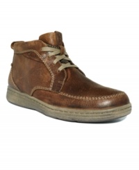 A little bit of rugged does a lot for your men's boots collection when you lace up in the distressed, roughed up leather of these chukka boots for men from Clarks. A little bit of rugged does a lot for your men's boots collection when you lace up in the distressed, roughed up leather of these chukka boots for men from Clarks.