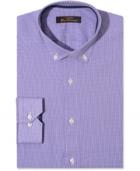 Cool contrast. With a second accent pattern, this Ben Sherman shirt is always good for a double take. Cool contrast. With a second accent pattern, this Ben Sherman shirt is always good for a double take.
