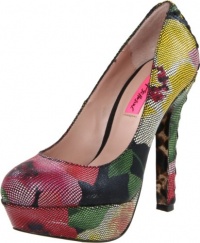 Betsey Johnson Women's Ditan Platform Pump,Black Multi,8 M US Betsey Johnson Women's Ditan Platform Pump,Black Multi,8 M US