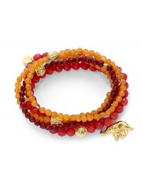 THE LOOKSet of five beaded braceletsElephant charmAgate and jade stones22k goldplated vermeil sterling silver charm accentsElastic pull-on styleTHE MEASUREMENTWidth, about 2.5ORIGINMade in USA of imported materials THE LOOKSet of five beaded braceletsElephant charmAgate and jade stones22k goldplated vermeil sterling silver charm accentsElastic pull-on styleTHE MEASUREMENTWidth, about 2.5ORIGINMade in USA of imported materials